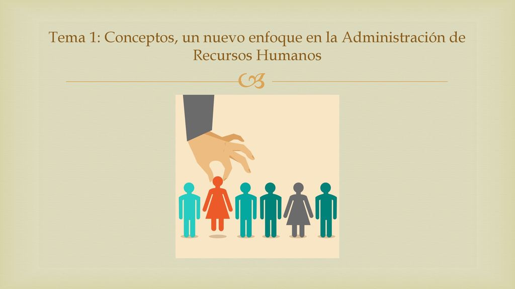Tema 1: Conceptos, un nuevo enfoque en la Administración de Recursos Humanos