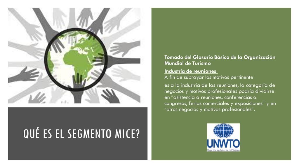 Tomado del Glosario Básico de la Organización Mundial de Turismo