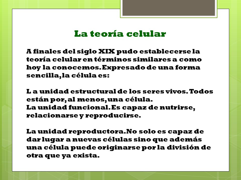 La teoría celular