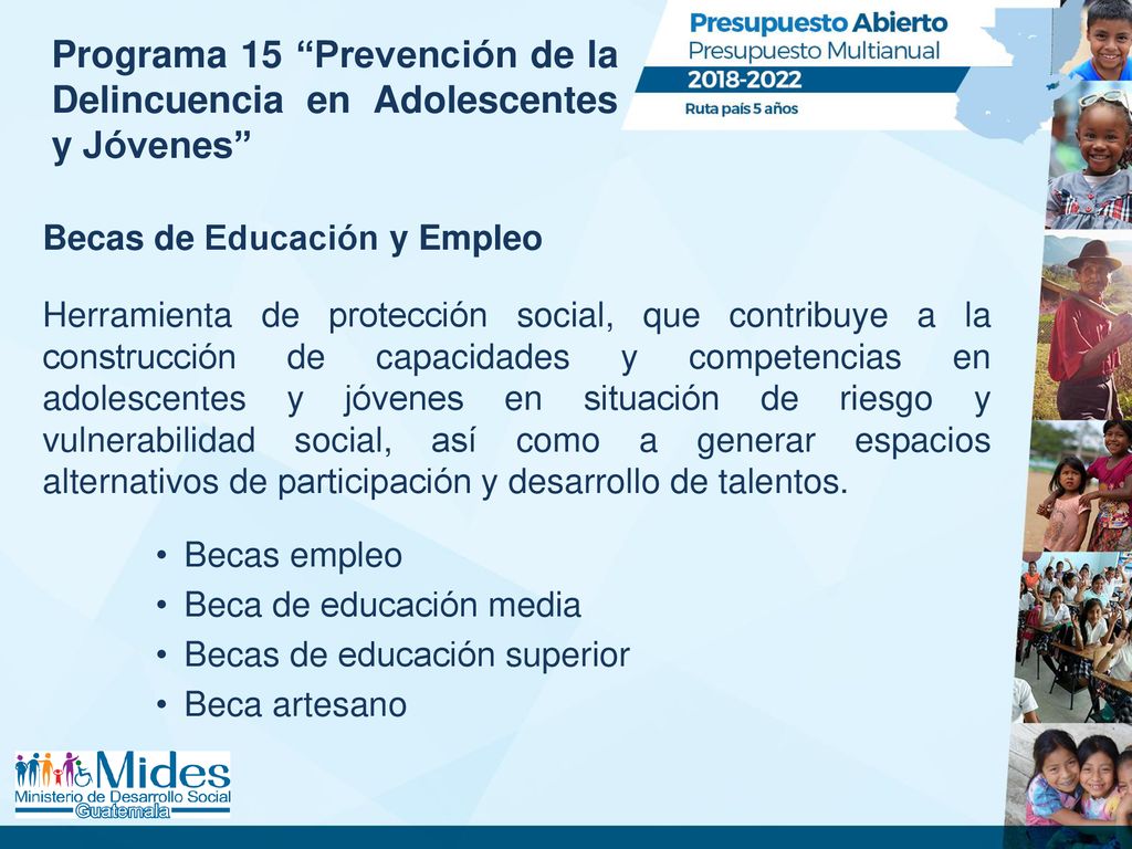 Programa 15 Prevención de la Delincuencia en Adolescentes y Jóvenes