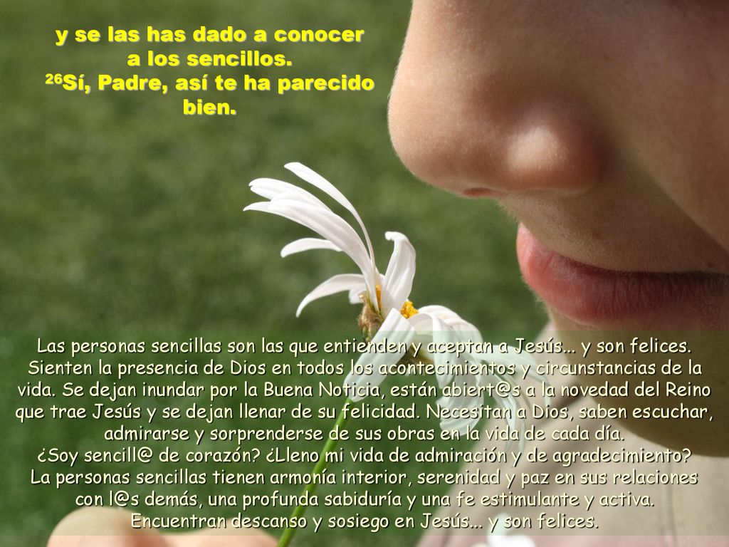 y se las has dado a conocer a los sencillos