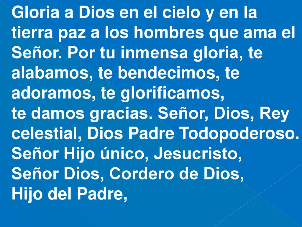 Gloria a Dios en el cielo y en la