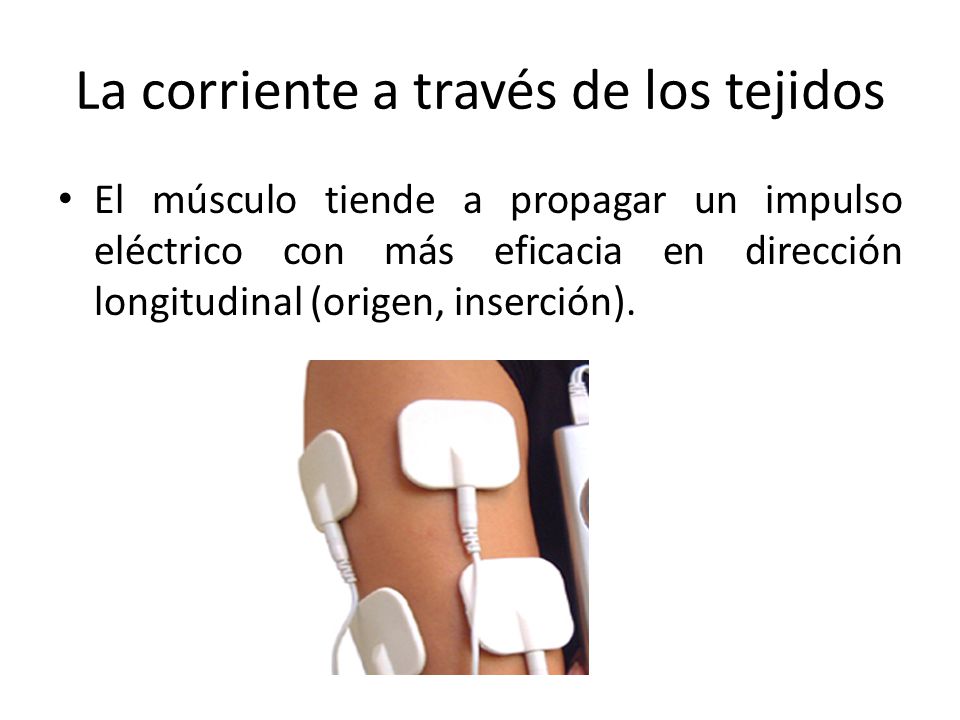 La corriente a través de los tejidos
