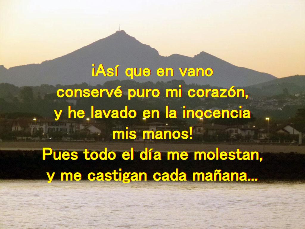conservé puro mi corazón, y he lavado en la inocencia mis manos!
