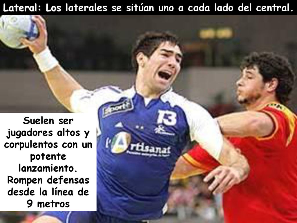Lateral: Los laterales se sitúan uno a cada lado del central.