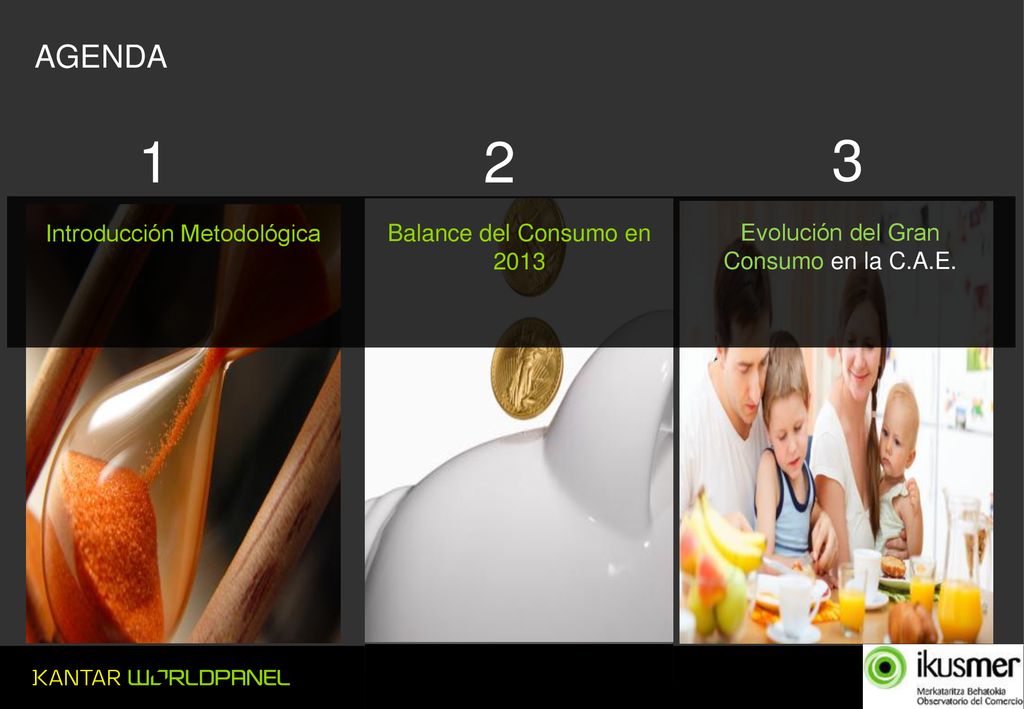 1 2 3 AGENDA Introducción Metodológica Balance del Consumo en 2013