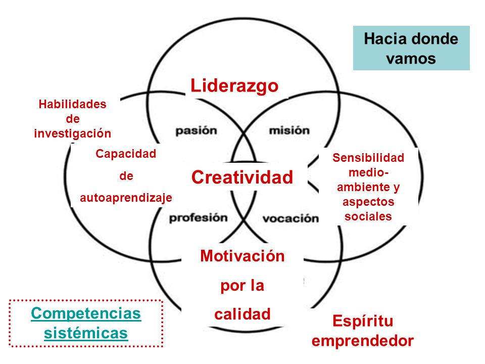 Liderazgo Creatividad Hacia donde vamos Motivación por la calidad
