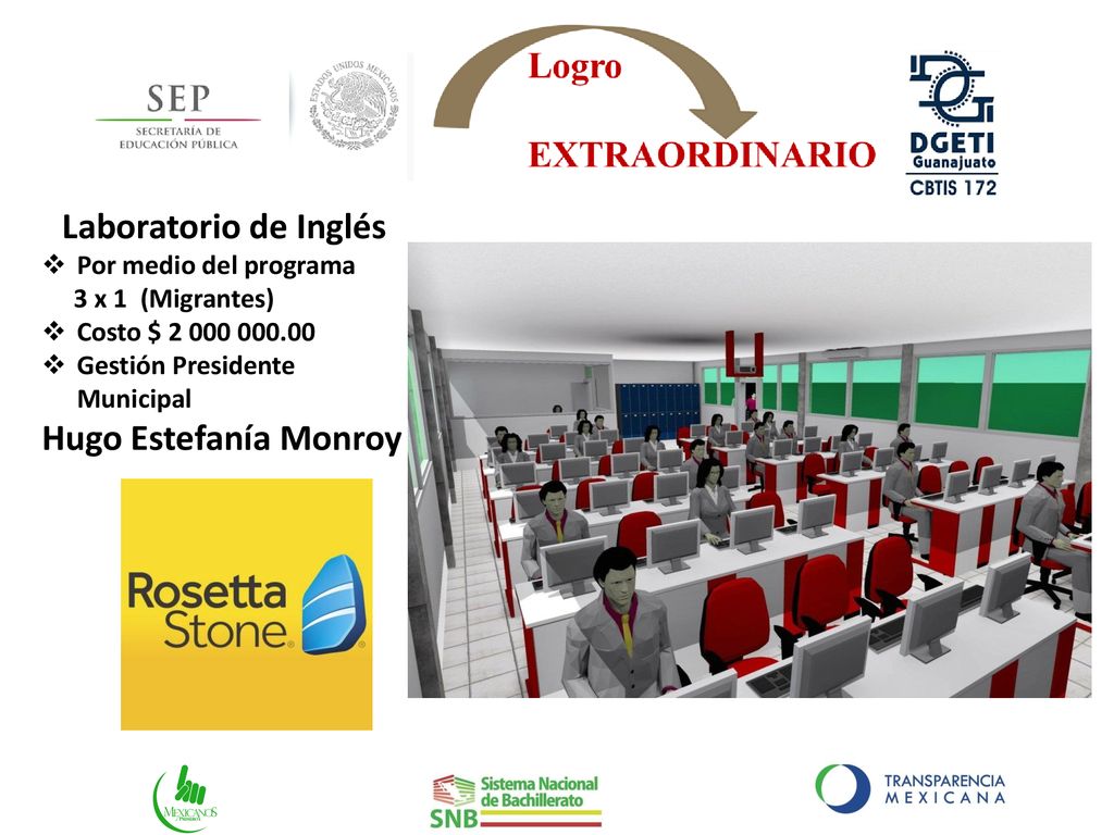 Laboratorio de Inglés Hugo Estefanía Monroy Por medio del programa