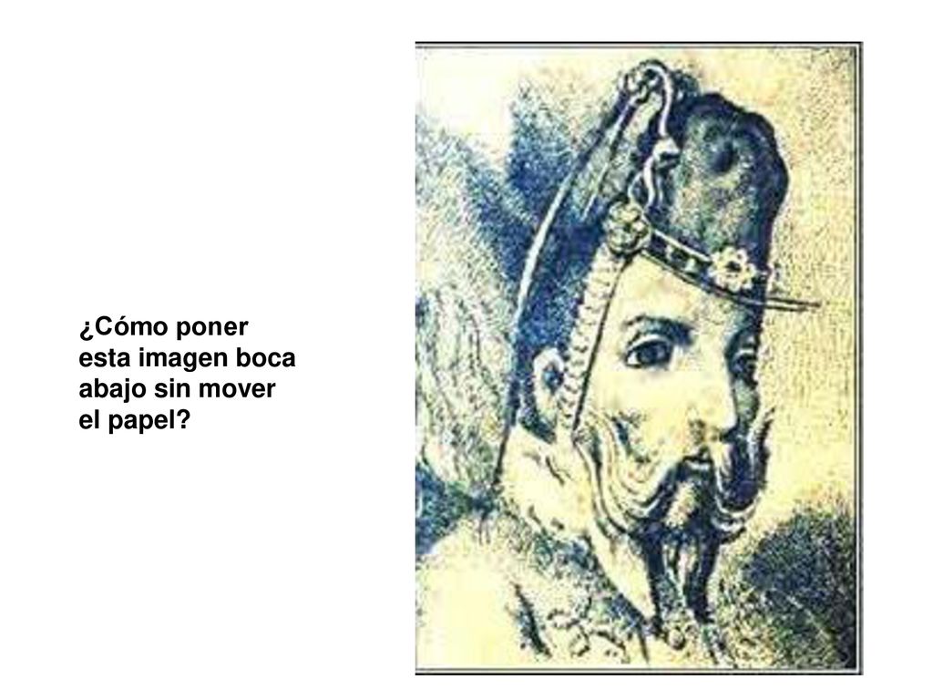 ¿Cómo poner esta imagen boca abajo sin mover el papel