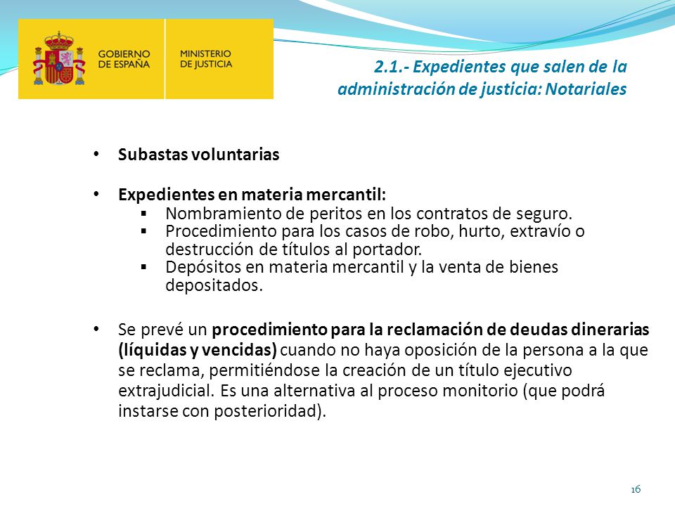 2.1.- Expedientes que salen de la administración de justicia: Notariales