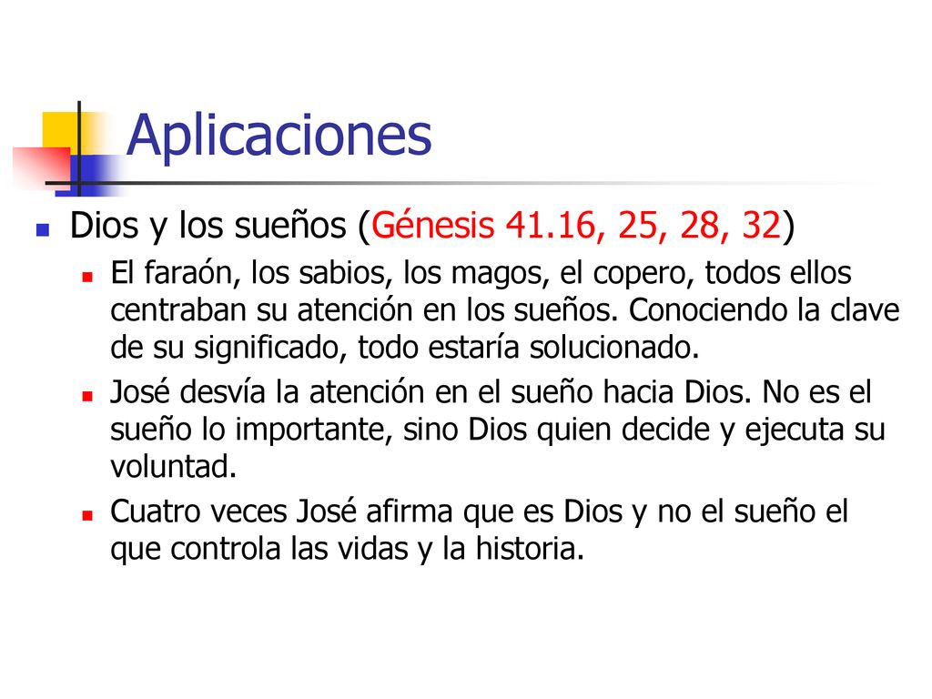 Aplicaciones Dios y los sueños (Génesis 41.16, 25, 28, 32)