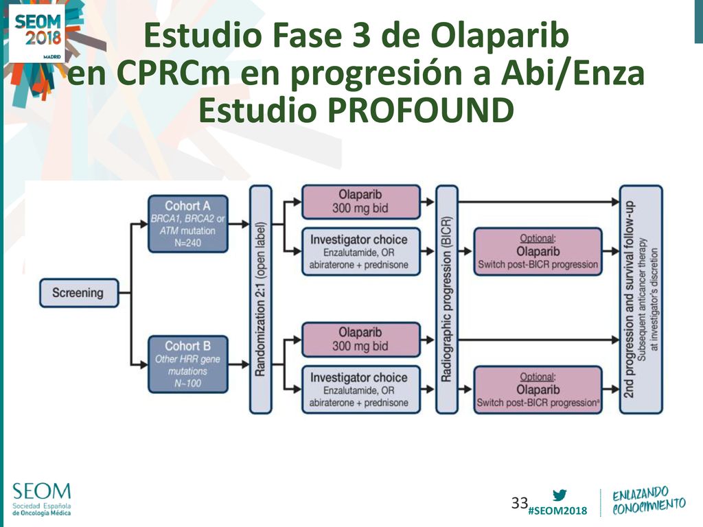 Estudio Fase 3 de Olaparib en CPRCm en progresión a Abi/Enza Estudio PROFOUND