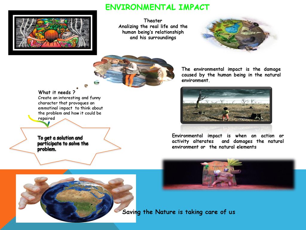 ENVIRONMENTAL IMPACT Saving the Nature is taking care of us Theater