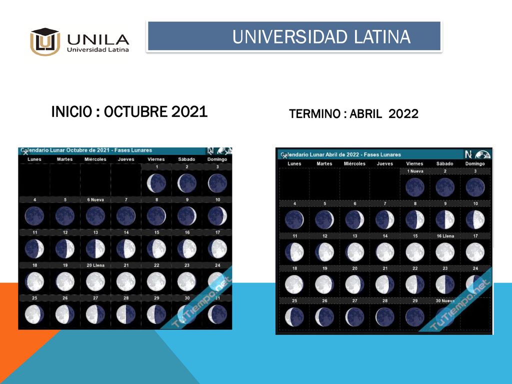 UNIVERSIDAD LATINA INICIO : OCTUBRE 2021 TERMINO : ABRIL 2022