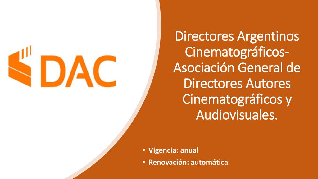 Directores Argentinos Cinematográficos- Asociación General de Directores Autores Cinematográficos y Audiovisuales.