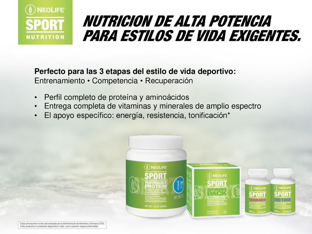 Perfecto para las 3 etapas del estilo de vida deportivo: