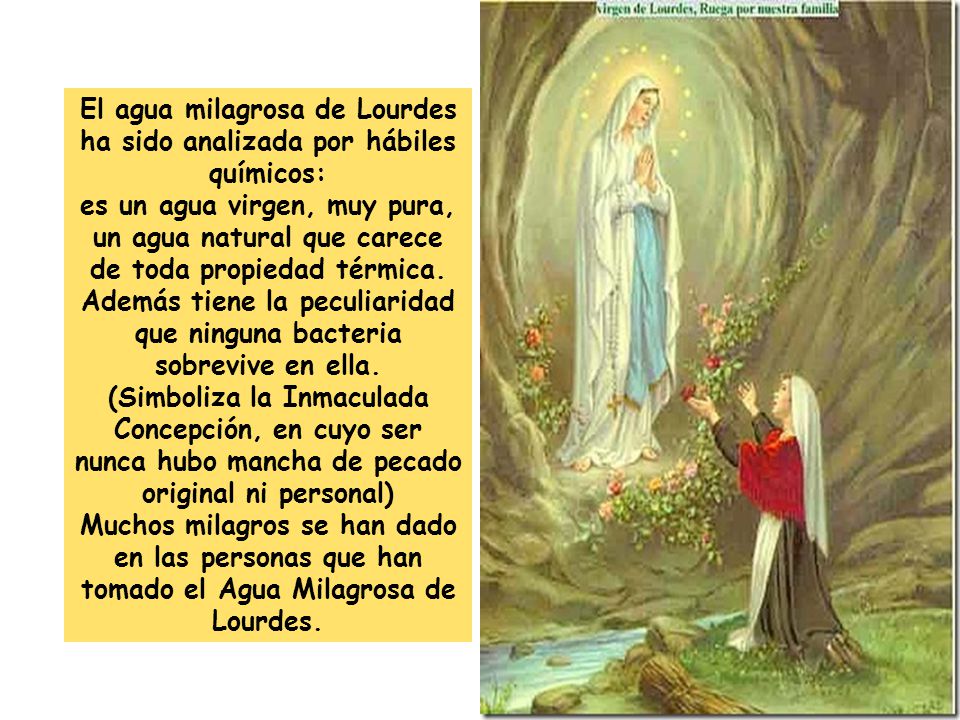 El agua milagrosa de Lourdes ha sido analizada por hábiles químicos:
