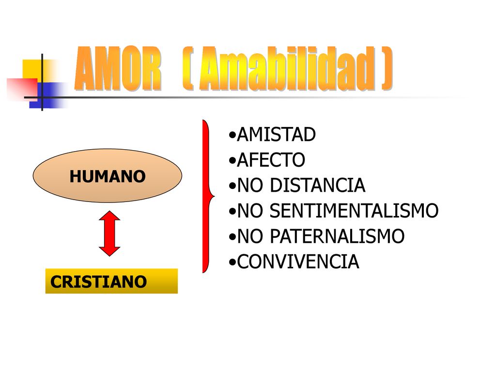AMOR ( Amabilidad ) AMISTAD AFECTO NO DISTANCIA NO SENTIMENTALISMO