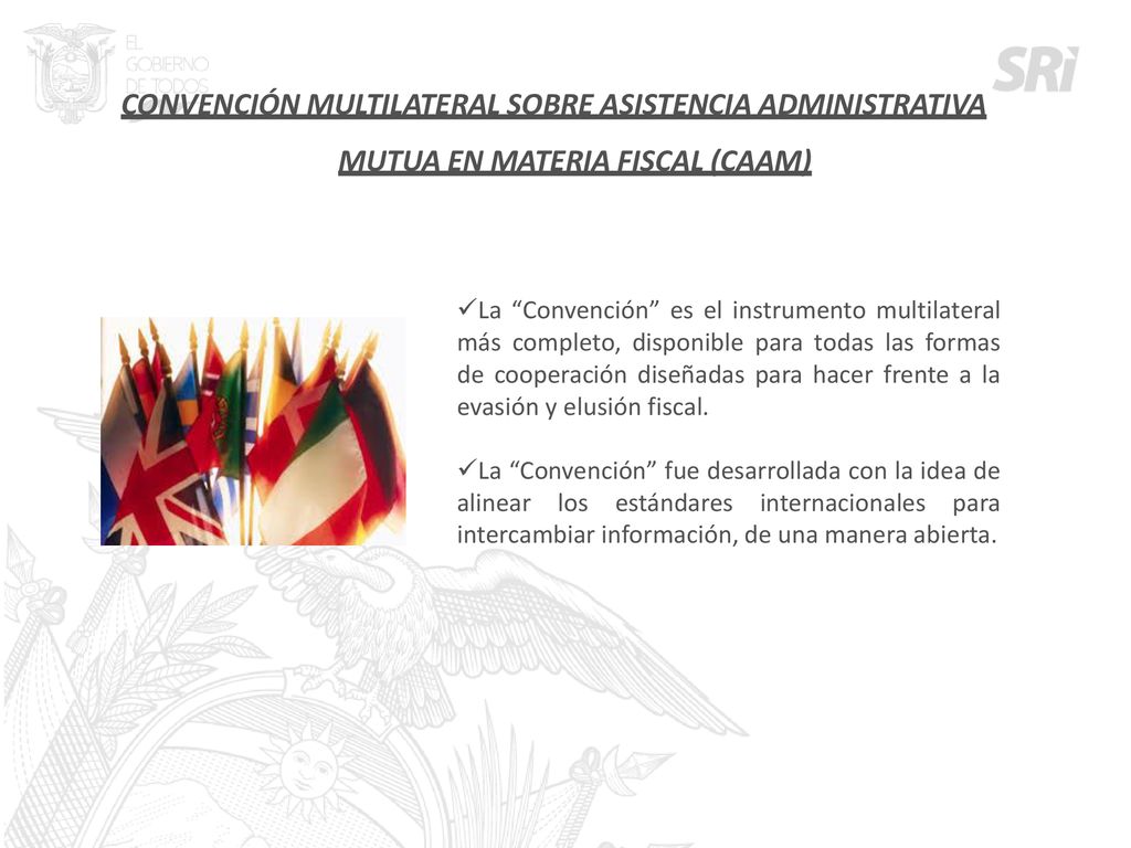 CONVENCIÓN MULTILATERAL SOBRE ASISTENCIA ADMINISTRATIVA MUTUA EN MATERIA FISCAL (CAAM)