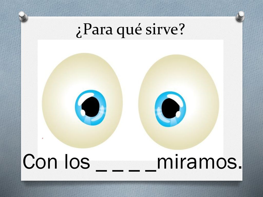 ¿Para qué sirve Con los _ _ _ _miramos.