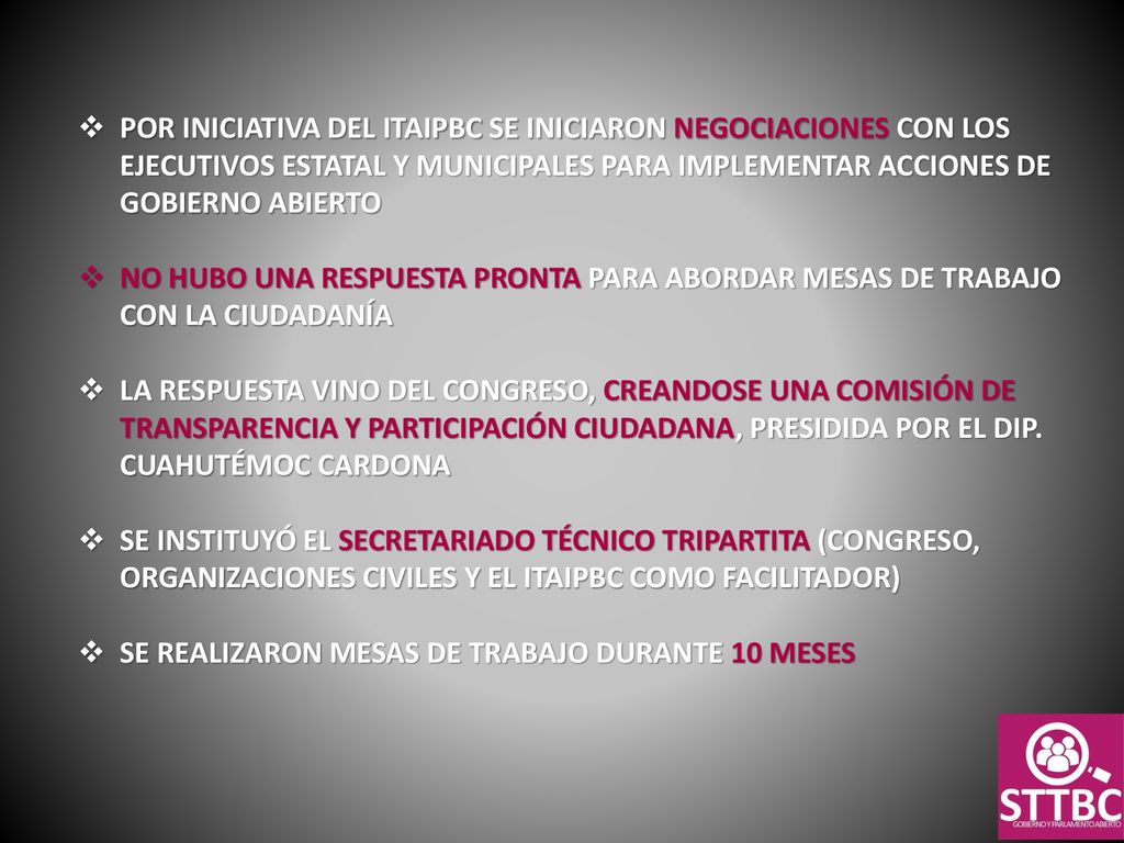 POR INICIATIVA DEL ITAIPBC SE INICIARON NEGOCIACIONES CON LOS EJECUTIVOS ESTATAL Y MUNICIPALES PARA IMPLEMENTAR ACCIONES DE GOBIERNO ABIERTO