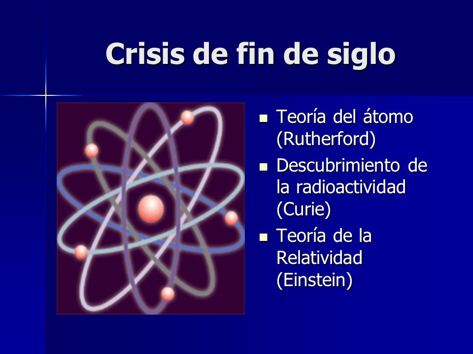 Crisis de fin de siglo Teoría del átomo (Rutherford)