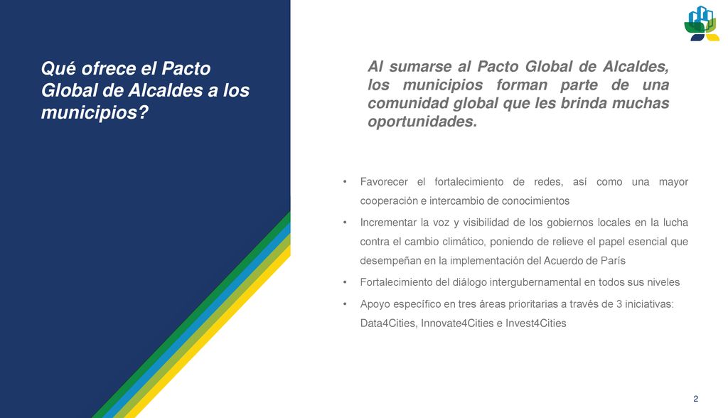 Qué ofrece el Pacto Global de Alcaldes a los municipios