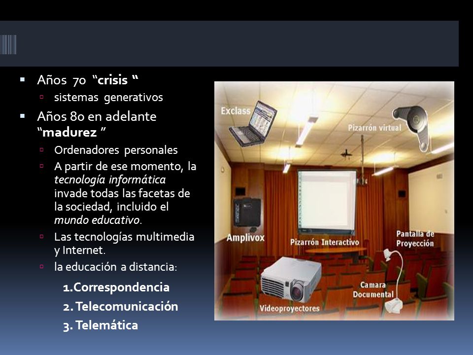 1.Correspondencia Años 70 crisis Años 80 en adelante madurez