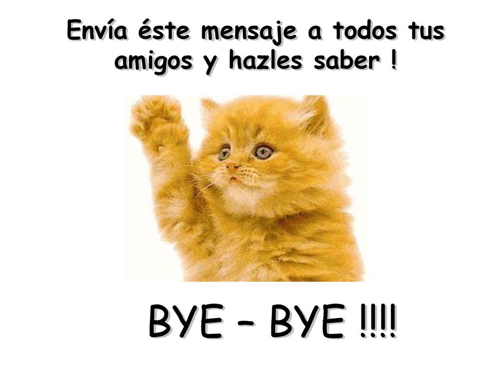 Envía éste mensaje a todos tus amigos y hazles saber !
