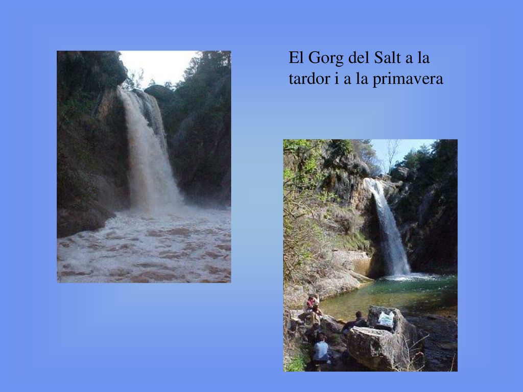 El Gorg del Salt a la tardor i a la primavera