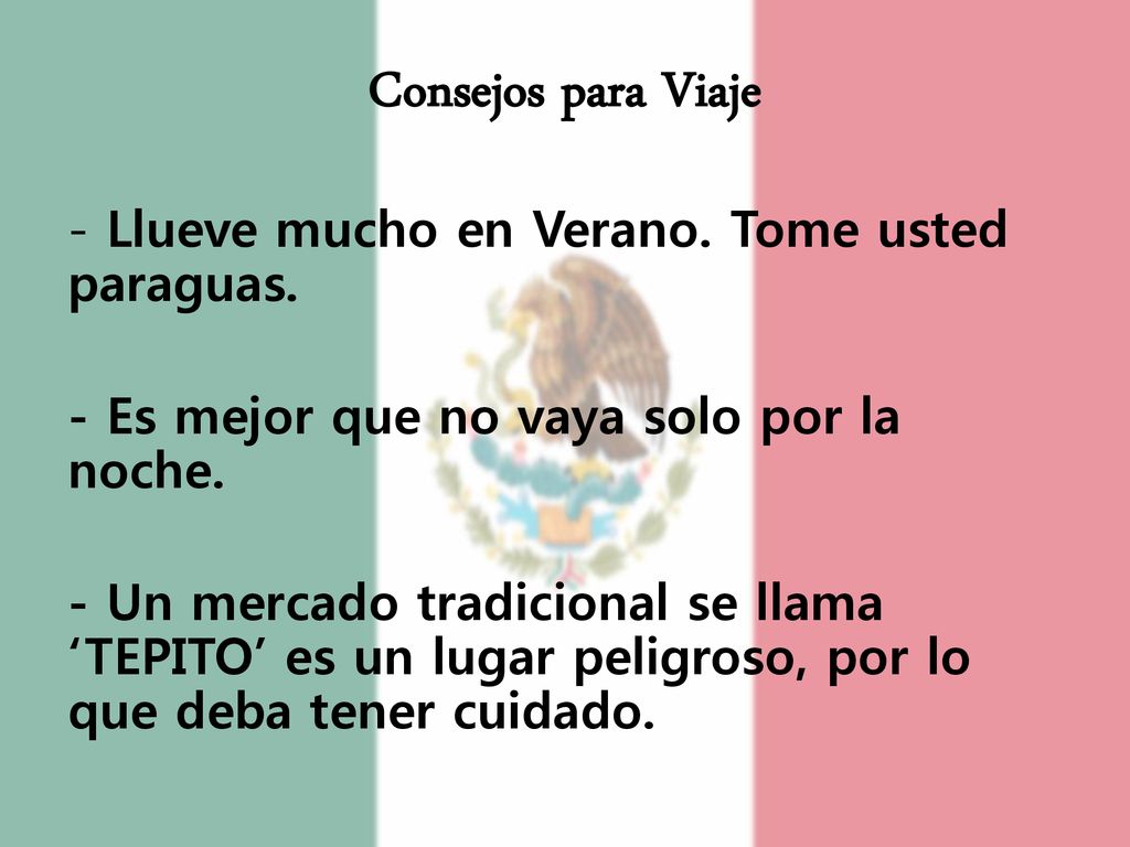 Consejos para Viaje - Llueve mucho en Verano. Tome usted paraguas.