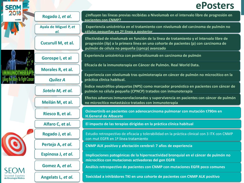 ePosters Rogado J, et al. Cucurull M, et al. Gorospe I, et al