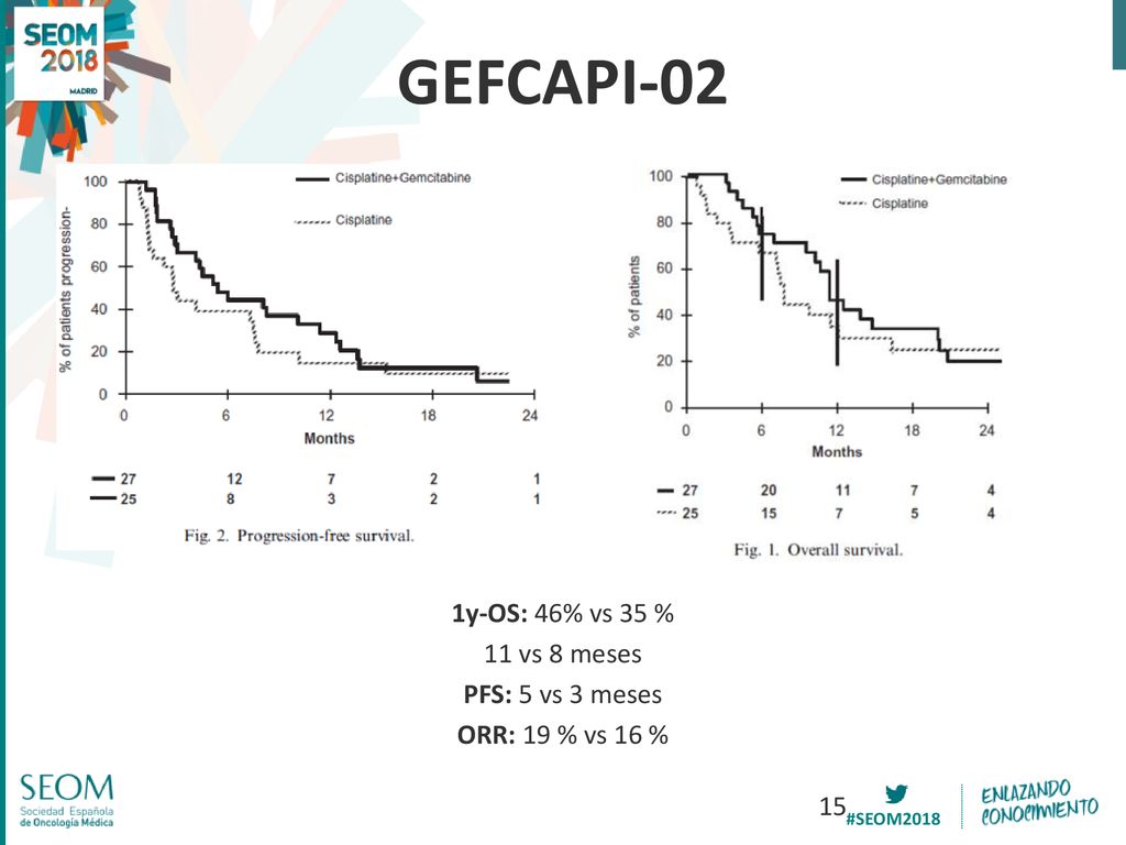 GEFCAPI-02 1y-OS: 46% vs 35 % 11 vs 8 meses PFS: 5 vs 3 meses