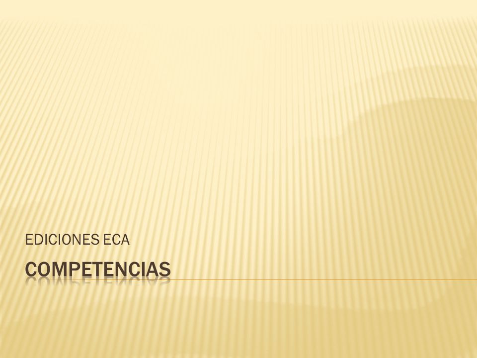 EDICIONES ECA Competencias
