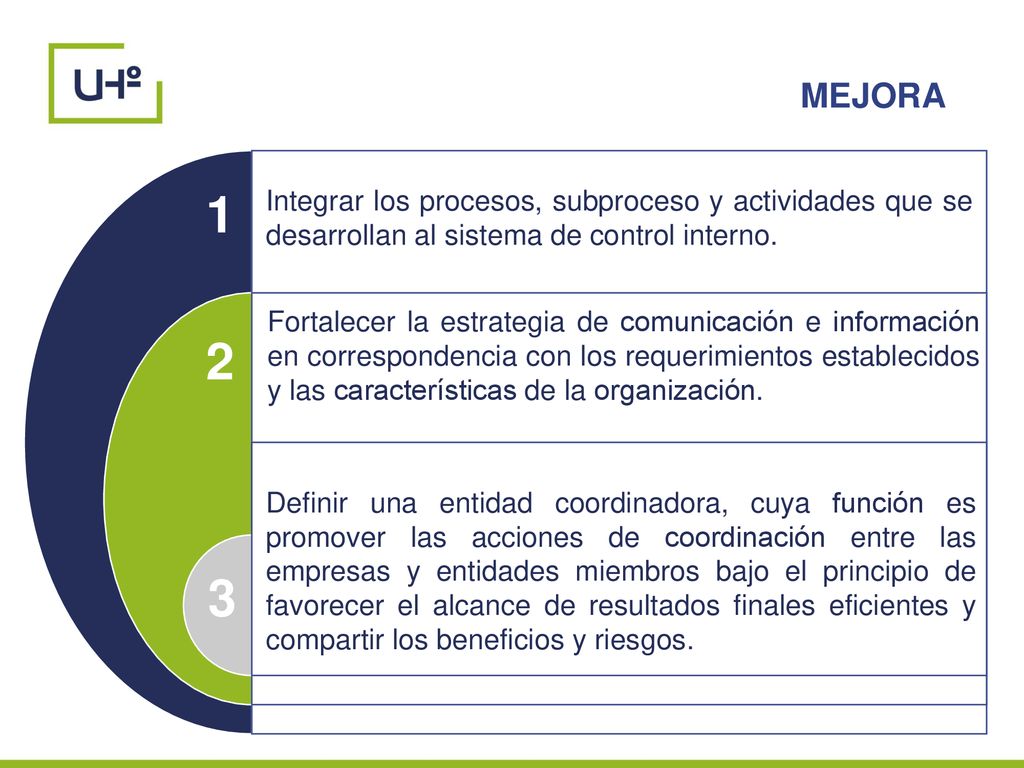 MEJORA 1. Integrar los procesos, subproceso y actividades que se desarrollan al sistema de control interno.