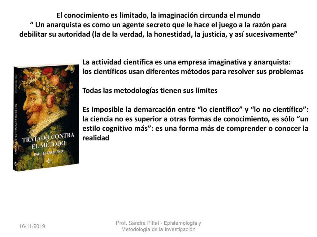 Prof. Sandra Pittet - Epistemología y Metodología de la Investigación