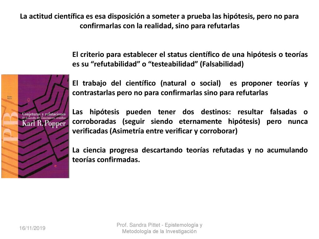 Prof. Sandra Pittet - Epistemología y Metodología de la Investigación