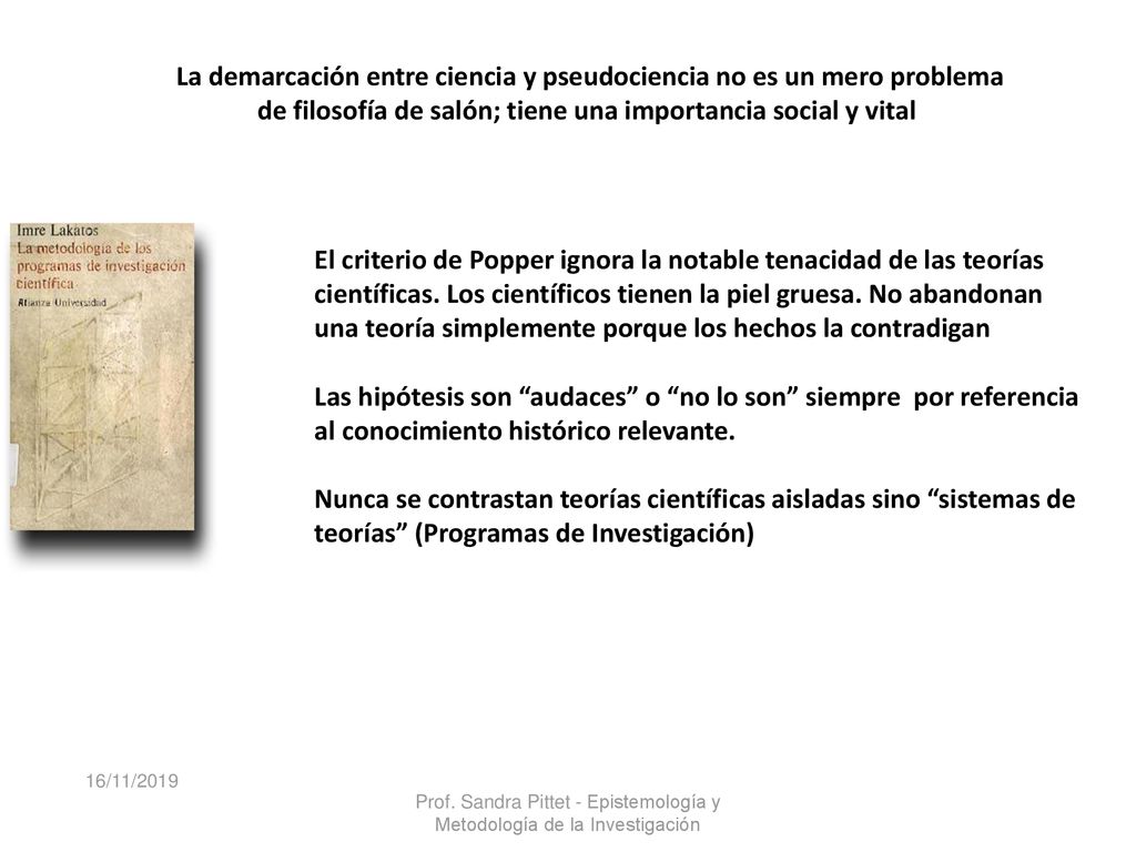de filosofía de salón; tiene una importancia social y vital