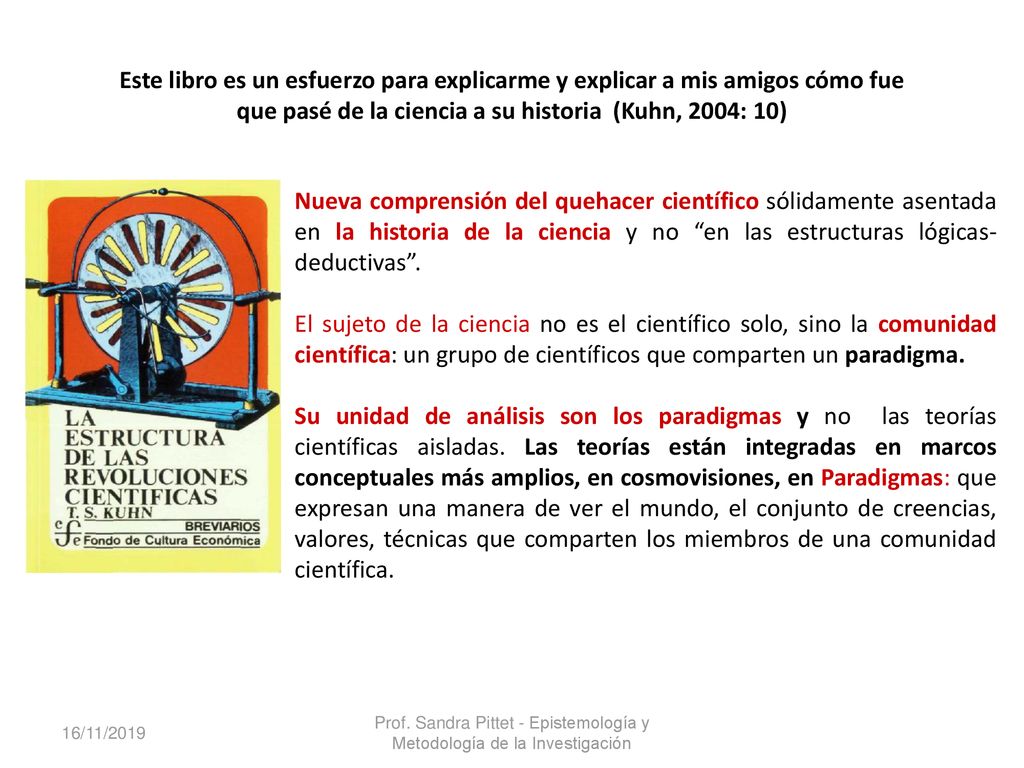 Prof. Sandra Pittet - Epistemología y Metodología de la Investigación