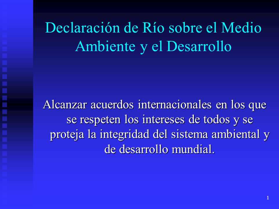 Declaración de Río sobre el Medio Ambiente y el Desarrollo