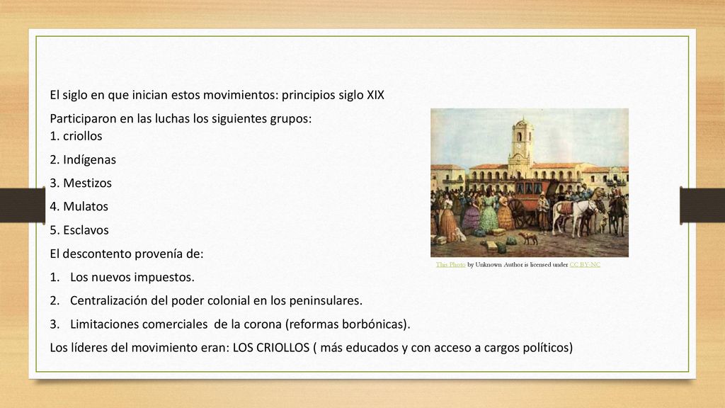 El siglo en que inician estos movimientos: principios siglo XIX