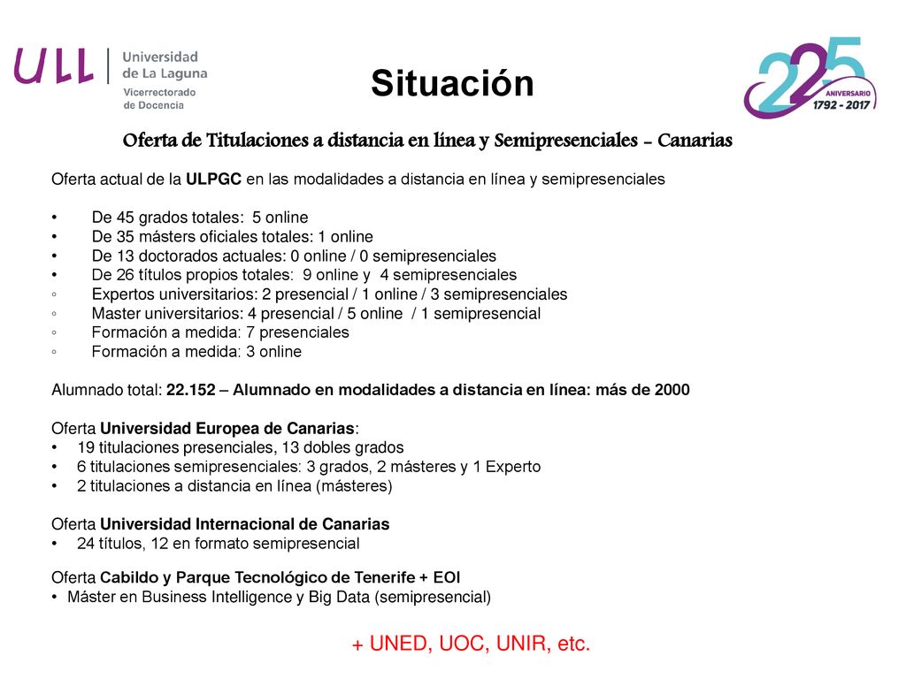Tabla 1. Alumnado matriculado en estudios de grado y primer y segundo ciclo. Evolución de la matrículas ( a )