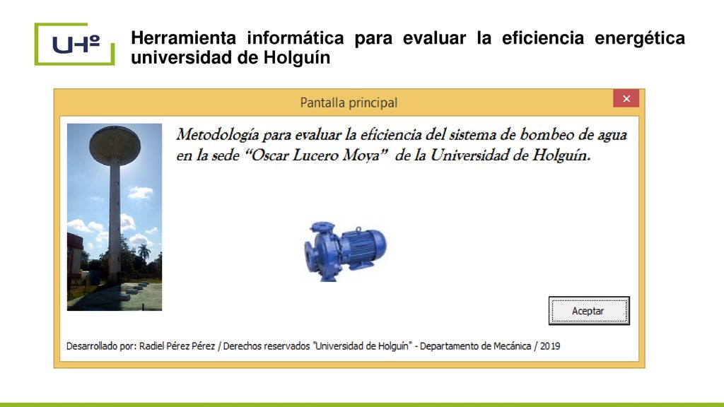 Herramienta informática para evaluar la eficiencia energética universidad de Holguín