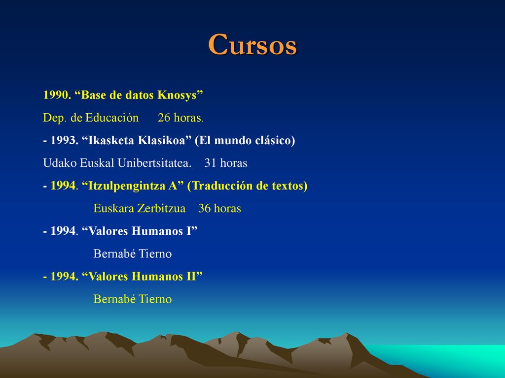 Cursos Base de datos Knosys Dep. de Educación 26 horas.