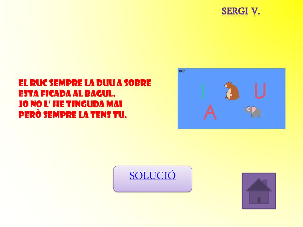 SOLUCIÓ Sergi v. El ruc sempre la duu a sobre esta ficada al bagul.