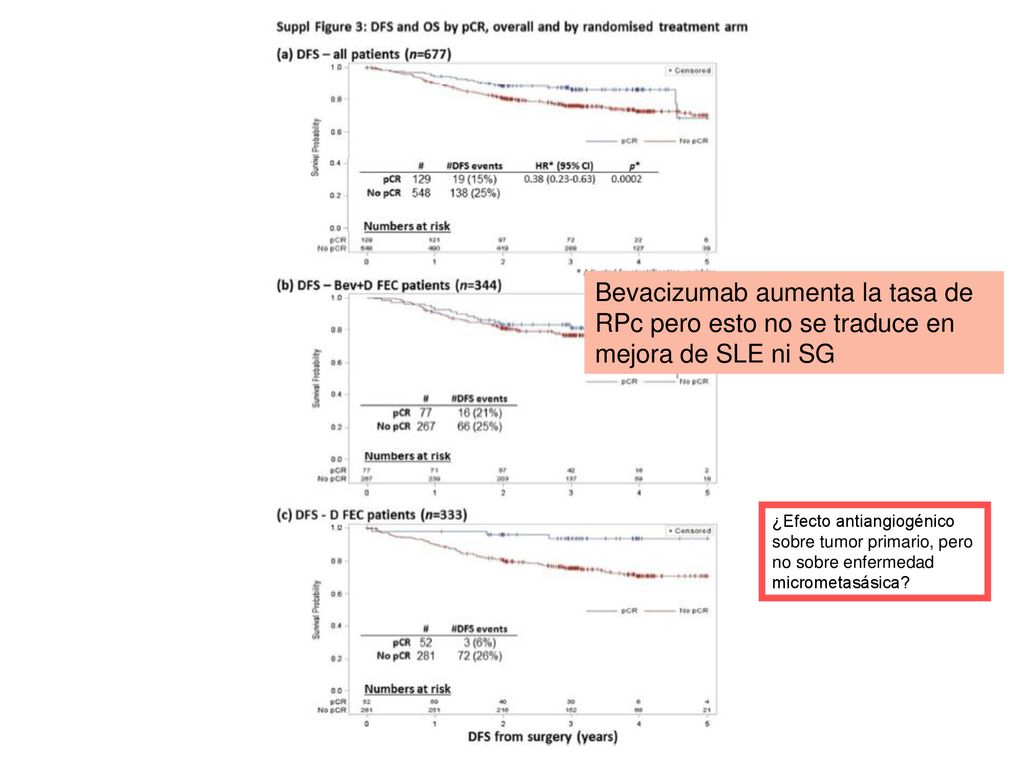 Bevacizumab aumenta la tasa de RPc pero esto no se traduce en mejora de SLE ni SG