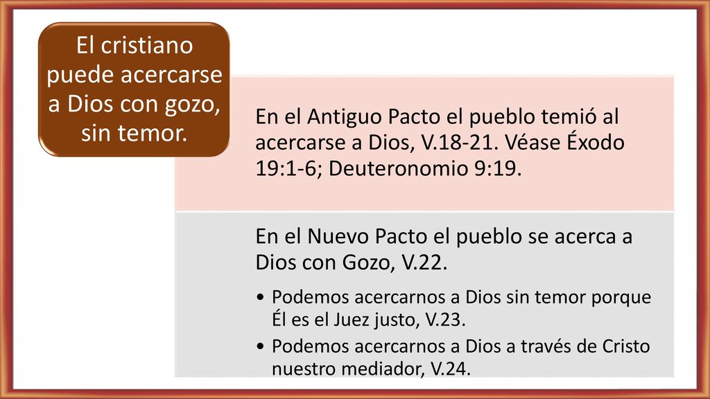 El cristiano puede acercarse a Dios con gozo, sin temor.