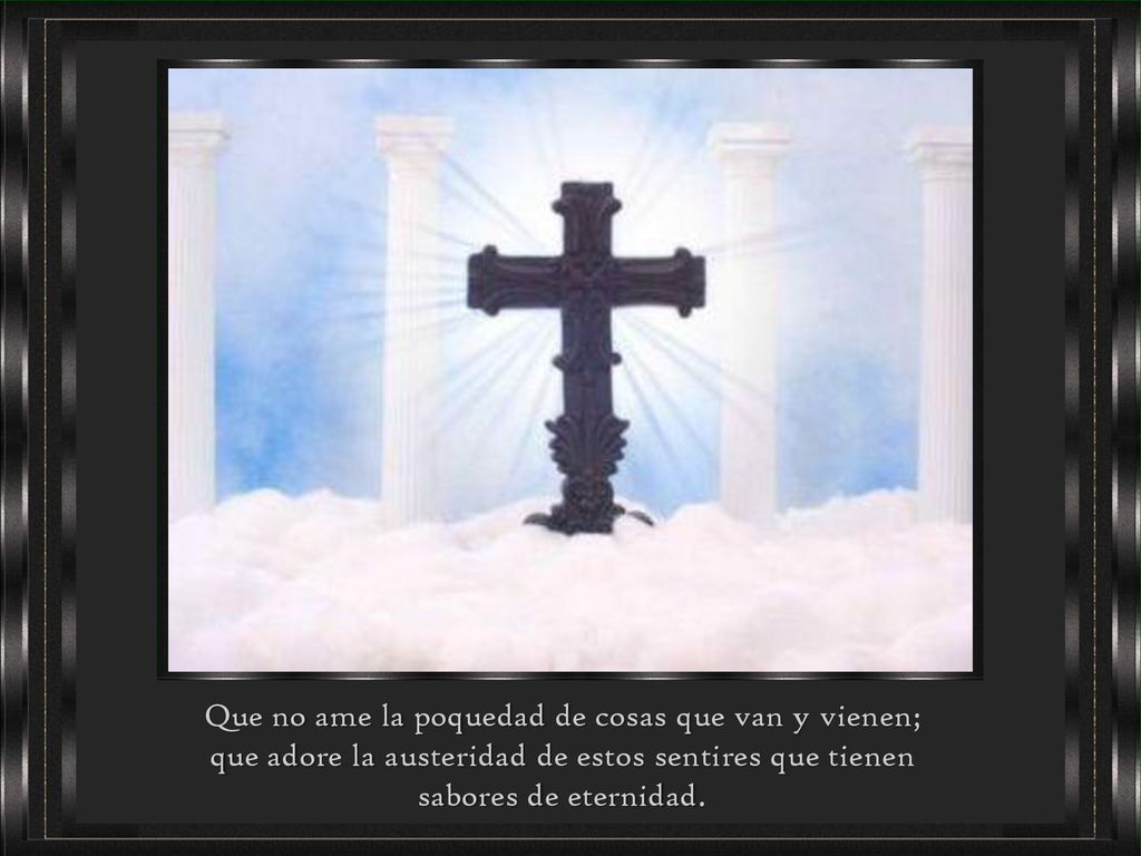 Que no ame la poquedad de cosas que van y vienen;
