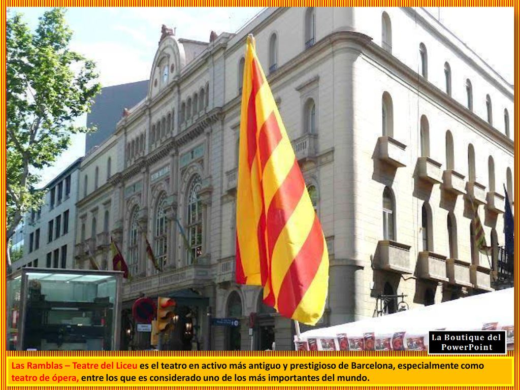 Las Ramblas – Teatre del Liceu es el teatro en activo más antiguo y prestigioso de Barcelona, especialmente como teatro de ópera, entre los que es considerado uno de los más importantes del mundo.