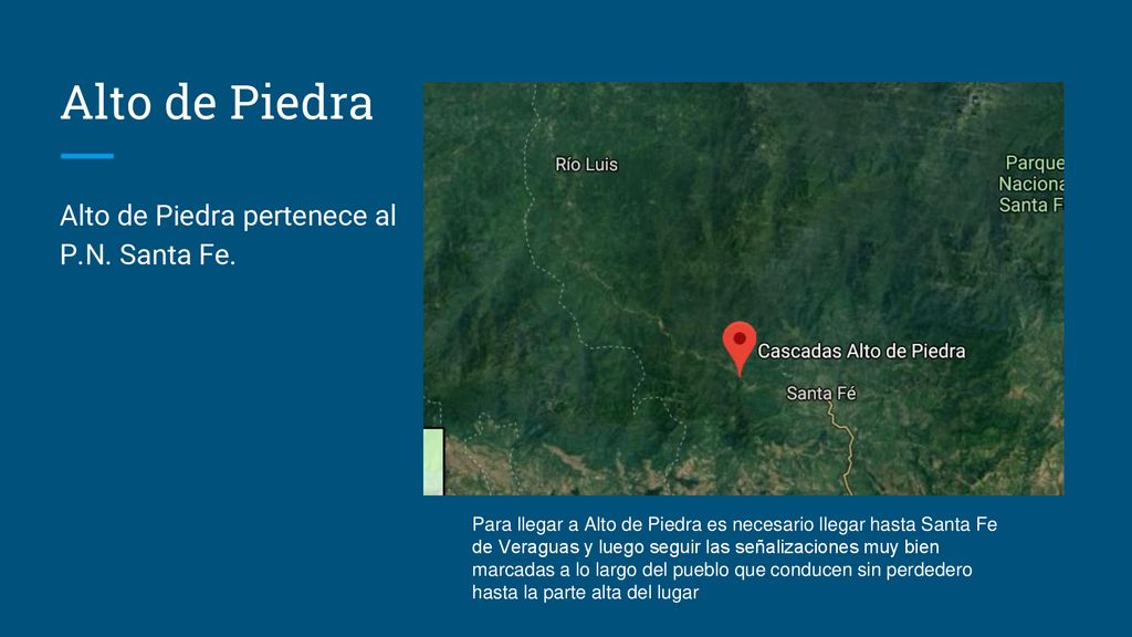 Alto de Piedra Alto de Piedra pertenece al P.N. Santa Fe.